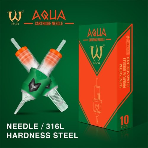 AVA AQUA Needle Cartridges - Curved Magnum - 10pc per box