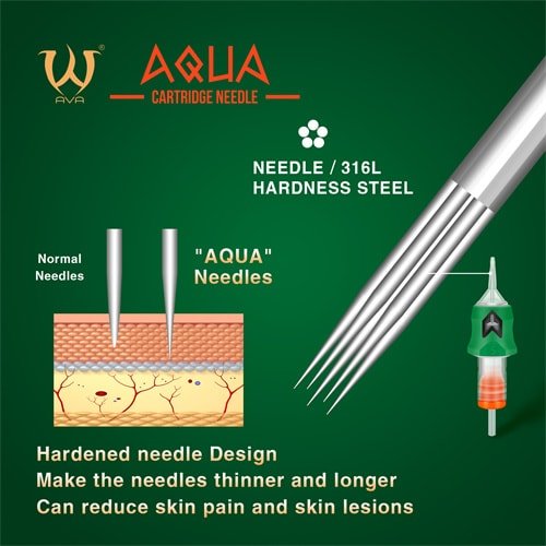 AVA AQUA Needle Cartridges - Curved Magnum - 10pc per box Secondary image