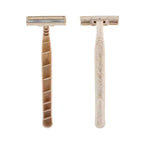 Eco Friendly Razors with 3 Blades - Biodegradable Wheat Straw Material - 8pcs