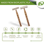 Eco Friendly Razors with 3 Blades - Biodegradable Wheat Straw Material