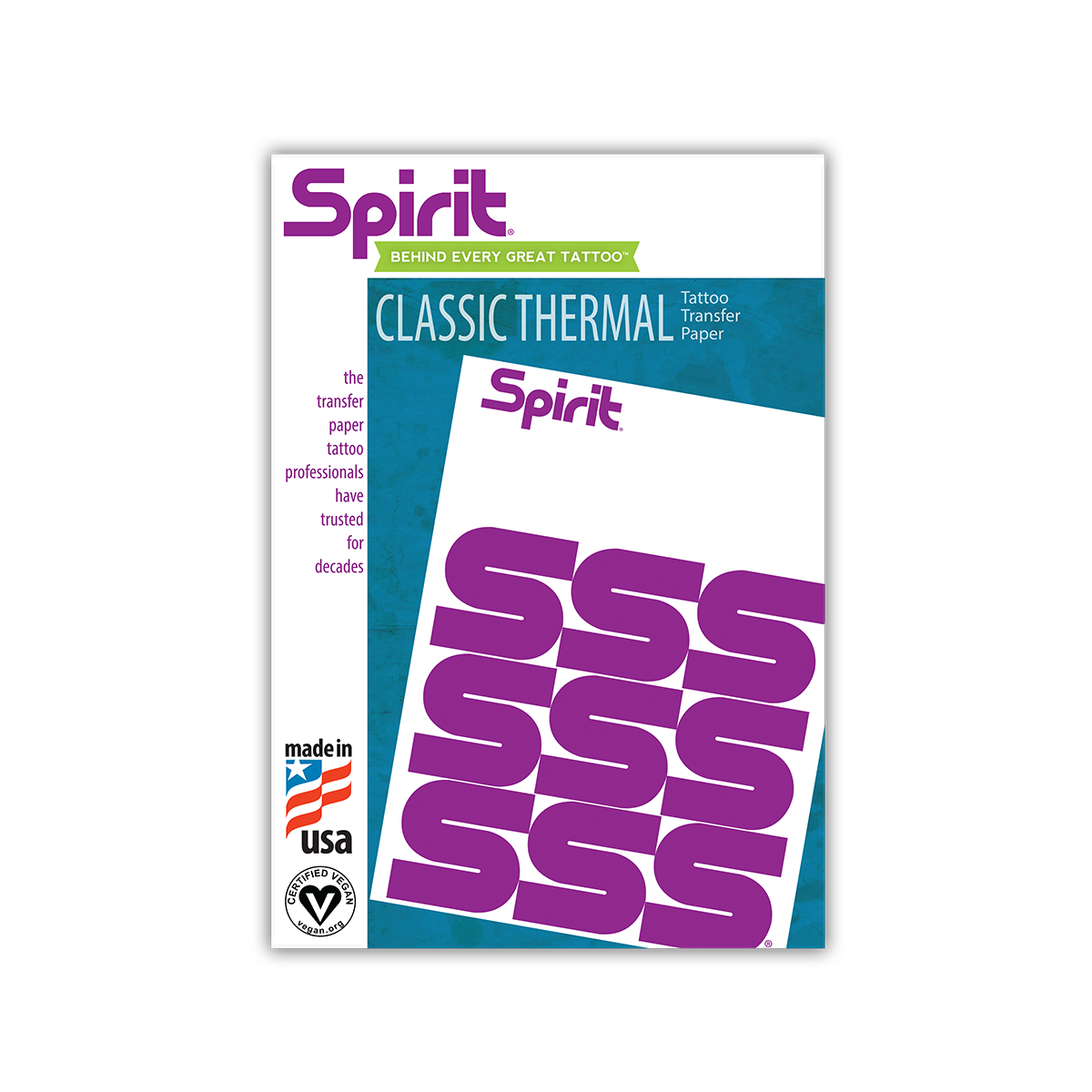 For Thermal Printer - Spirit® Original Tattoo Thermal Paper - 8 1/2” x 11” A4 Size Secondary image