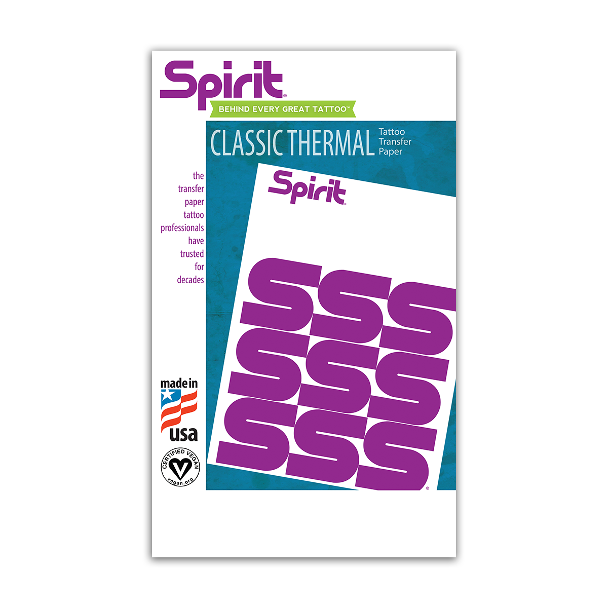 For Thermal Printer - Spirit® Original Tattoo Thermal Paper - 8 1/2” x 14” Extra Long Secondary image