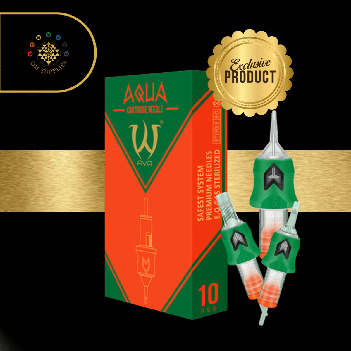 AVA AQUA Needle Cartridges - Round Liner - 10pc per box Main image