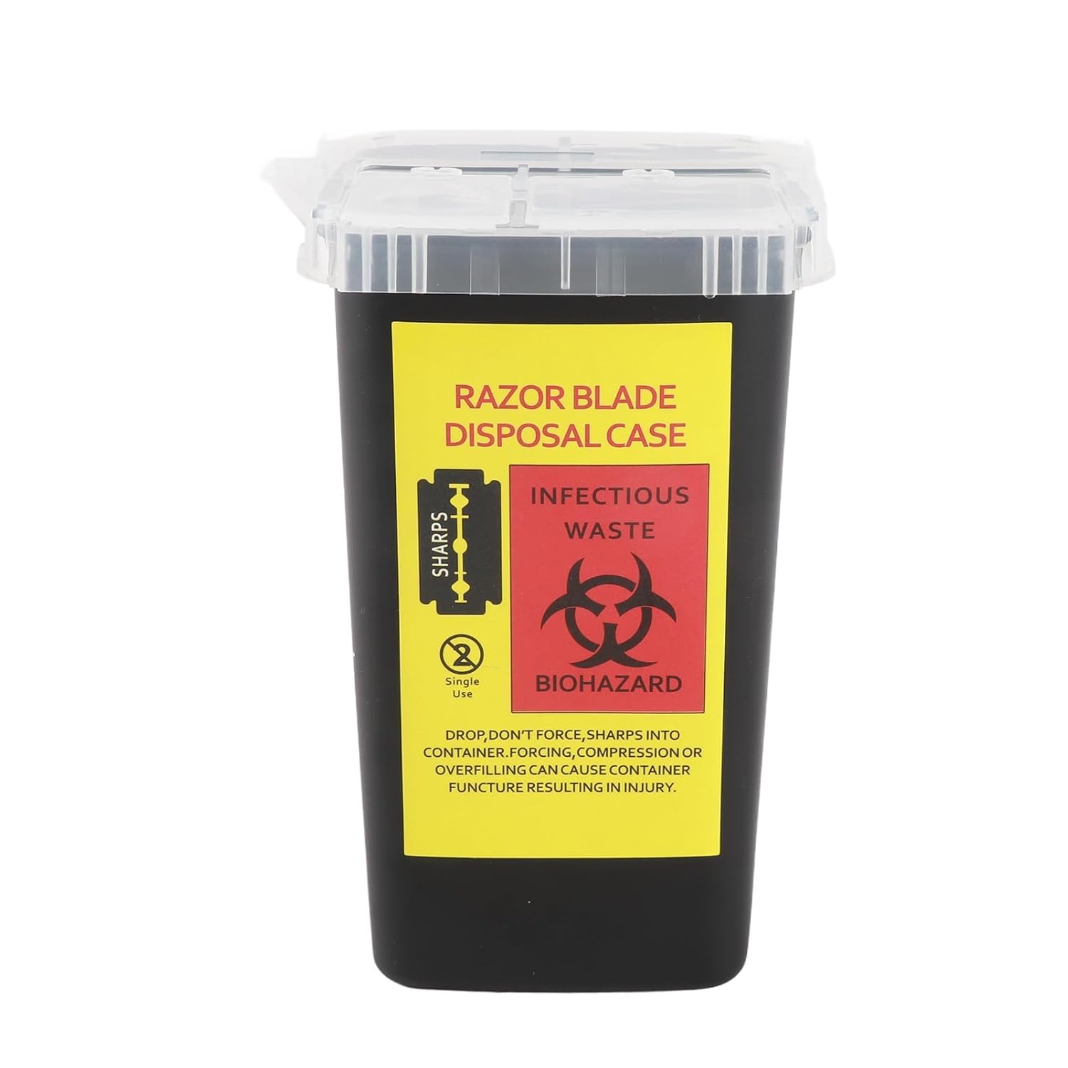 Tattoo Sharps Bin - 1 Ltr Capacity - Black Main image