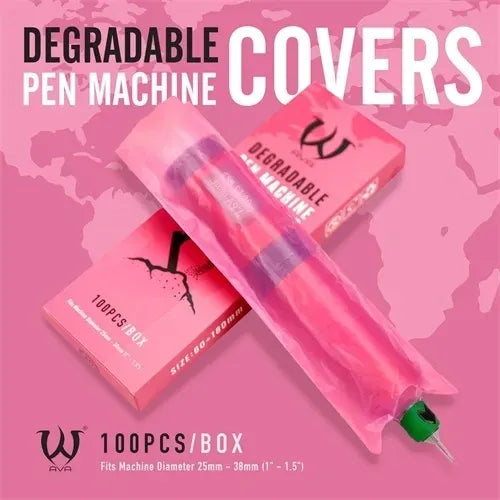 Degradable Pen Machine Covers - 60*150mm - Qty:100