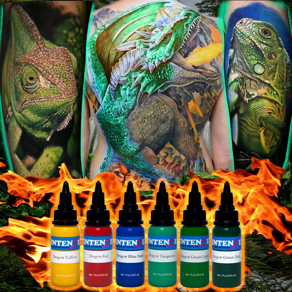 Japaneze Dragon Color Set — Intenze Tattoo Ink — 6 Bottles Main image