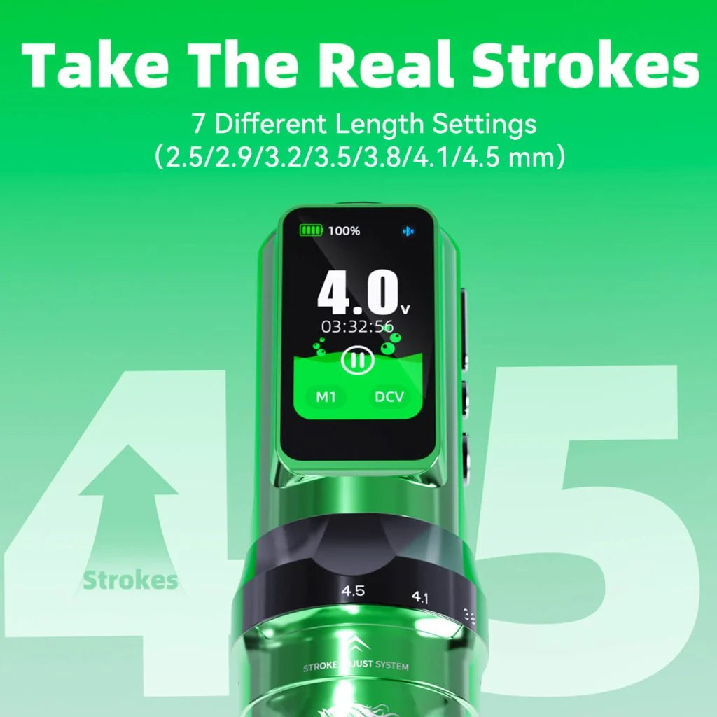 Dragonhawk - (Limited Edition) Fold Pro - Year of the Horse Edition - Wireless Tattoo Machine with Dual Batteries | Stroke Changing (2.5mm - 4.5mm)
