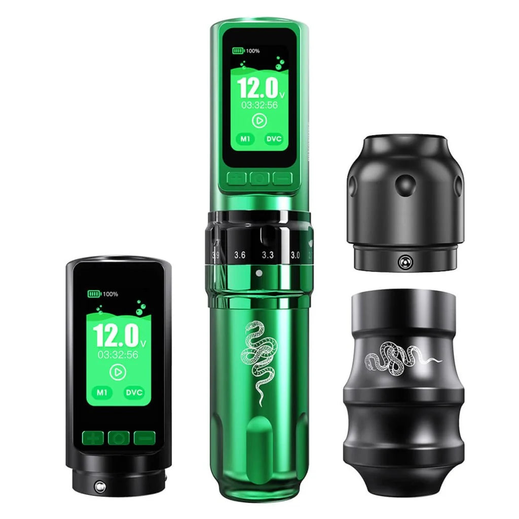 Dragonhawk - (Limited Edition) Fold Pro - Year of the Snake Edition - Wireless Tattoo Machine with Dual Batteries | Stroke Changing (2.4mm - 4.2mm)