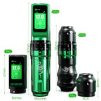 Dragonhawk - (Limited Edition) Fold Pro - Year of the Snake Edition - Wireless Tattoo Machine with Dual Batteries | Stroke Changing (2.4mm - 4.2mm)
