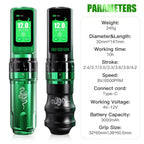 Dragonhawk - (Limited Edition) Fold Pro - Year of the Snake Edition - Wireless Tattoo Machine with Dual Batteries | Stroke Changing (2.4mm - 4.2mm)