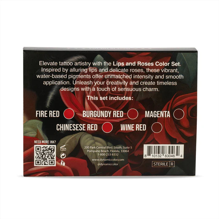 Dynamic Tattoo Ink - Lips and Roses Ink Set