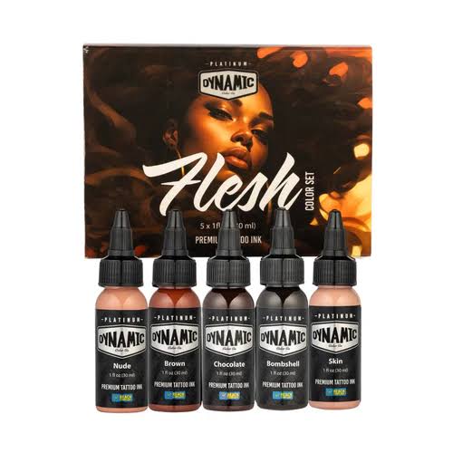 Dynamic Tattoo Ink - Flesh - Platinum Ink Set
