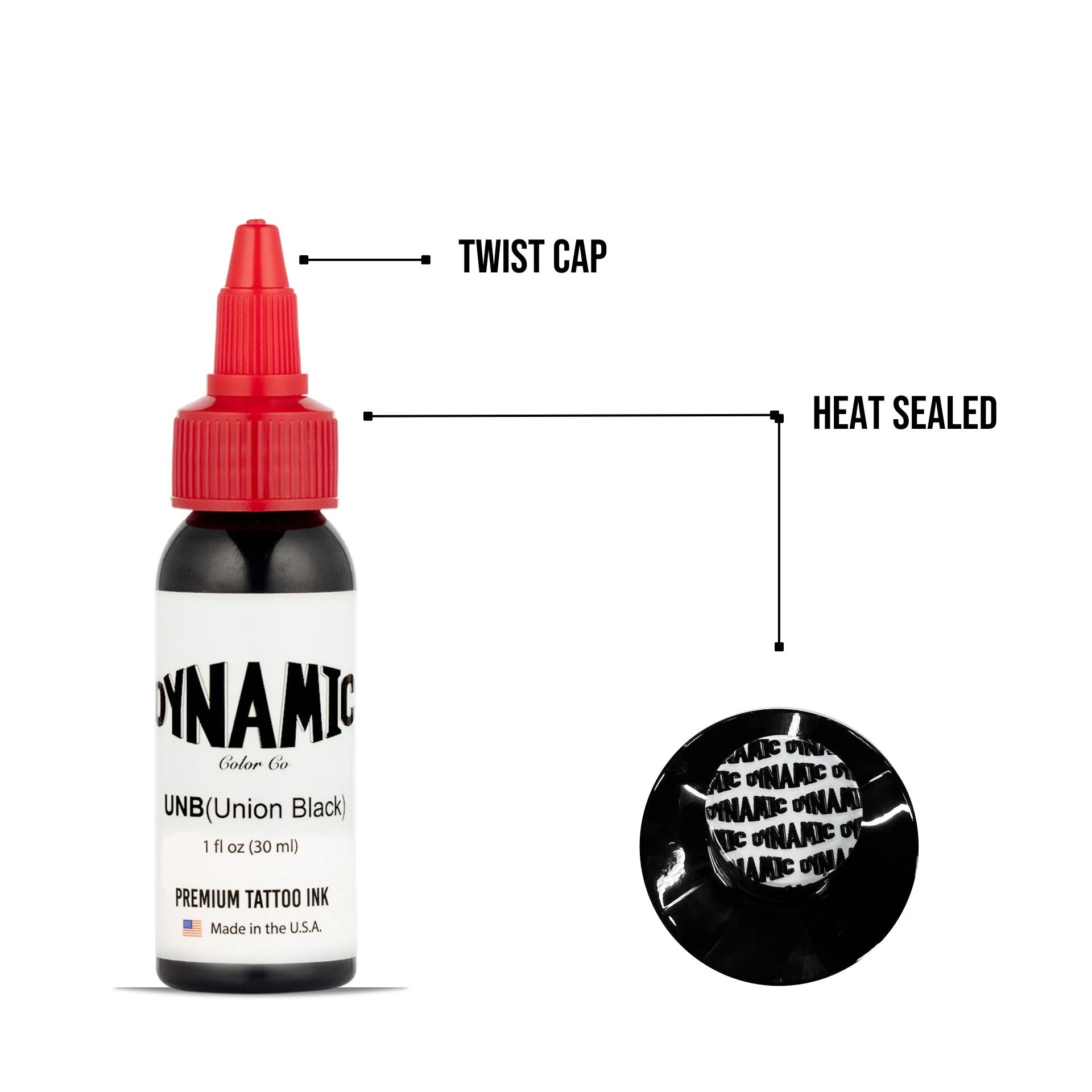 Dynamic - Union Black Tattoo Ink - REACH Compliant Secondary image