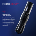 FK Irons ONE - Adjustable Stroke - Tattoo Machine with Drop in Battery - 2.0mm to 5.0mm - Stealth