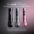 FK Irons ONE - Updated Tattoo Machine with Drop in Battery - 4.0mm Stroke