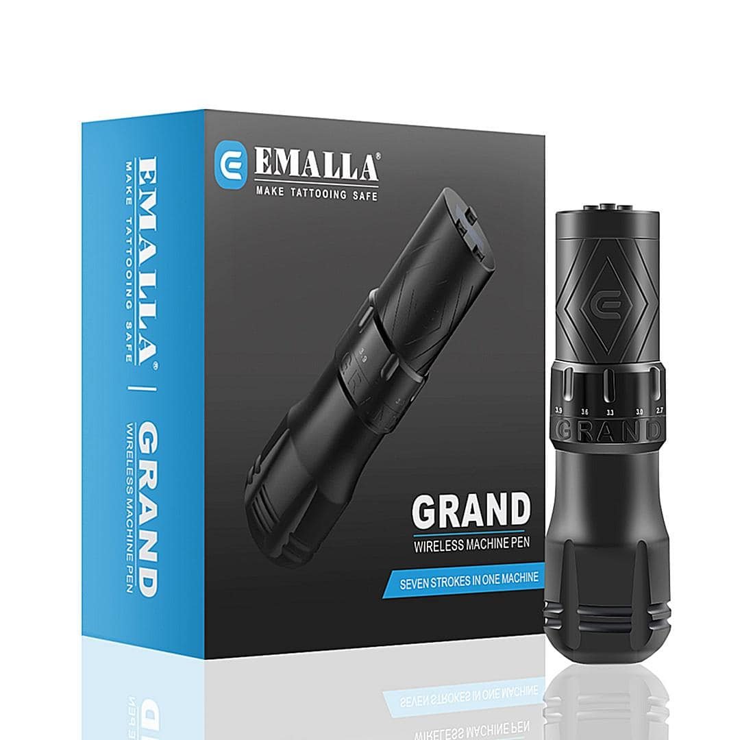 EMALLA Wireless Tattoo Machine 7 Adjustable Stroke + 2 Batteries Main image