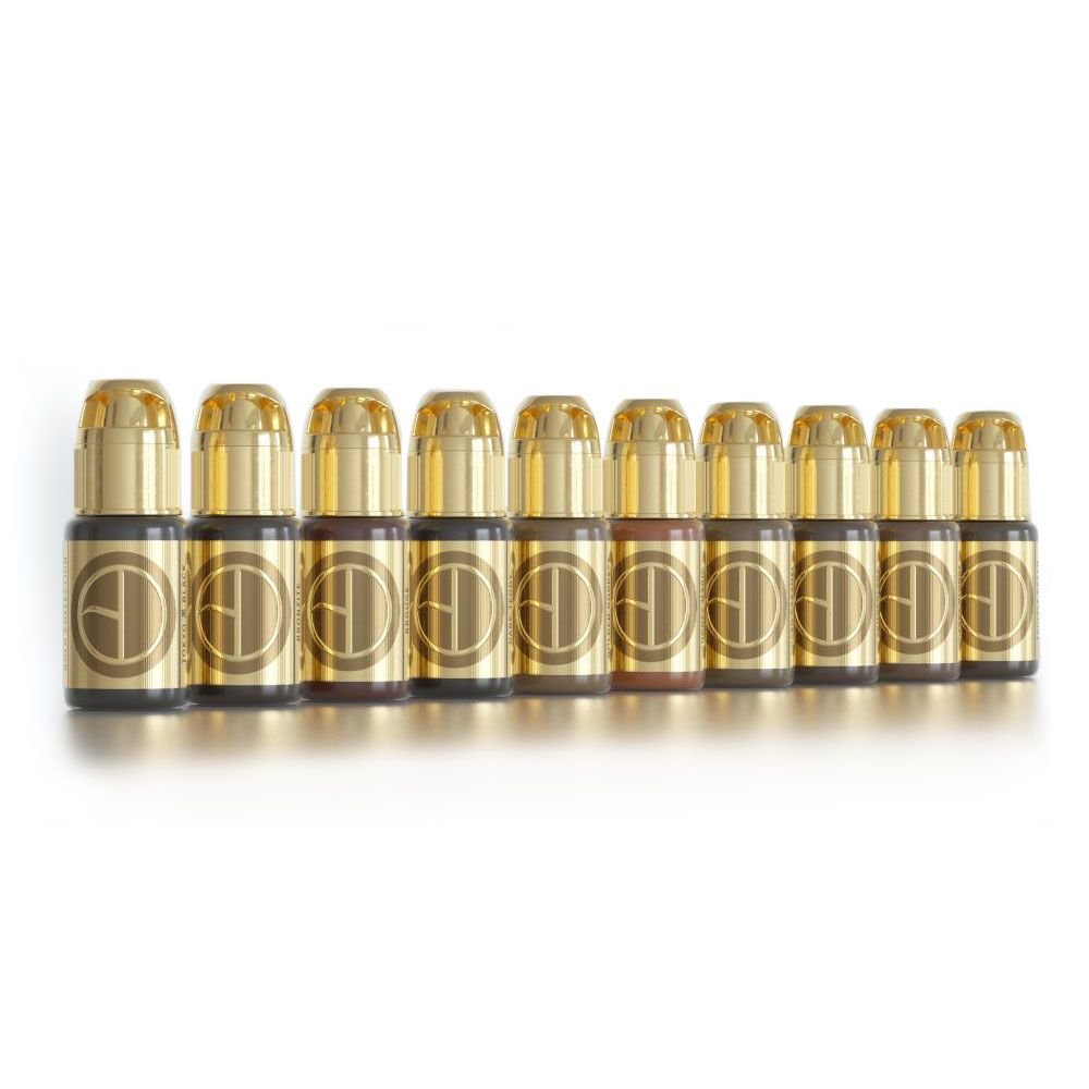 SALE - Brow Daddy Gold Collection By Perma Blend - 10px - 1/2oz Bottles - Expired - Use for practice ONLY