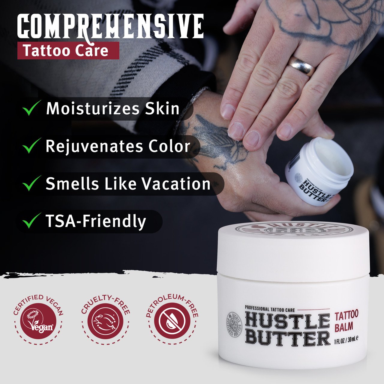 Hustle Butter Deluxe® - Luxury Tattoo Care - 1 oz Tubs