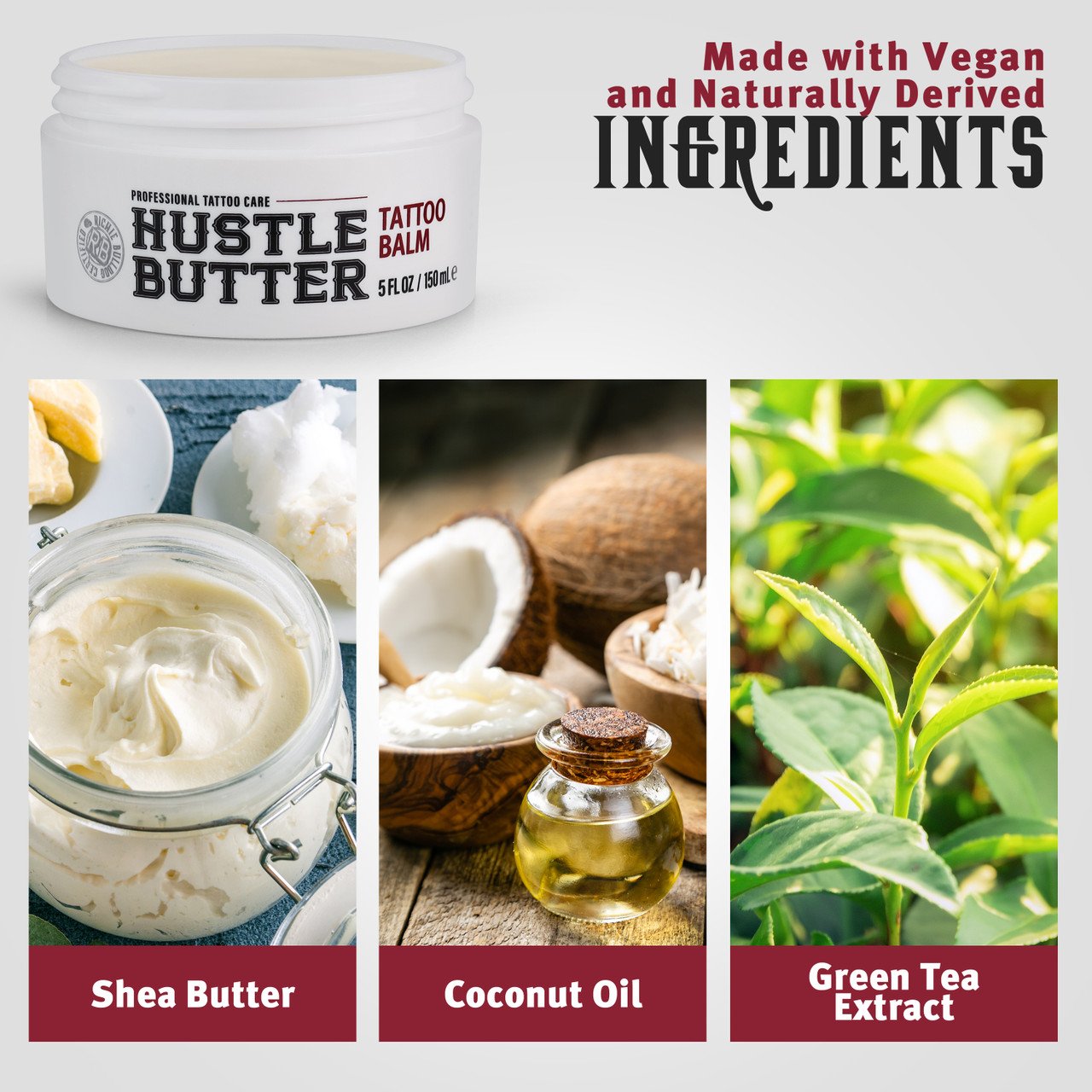 Hustle Butter Deluxe® - Luxury Tattoo Care  - 5 oz Tubs