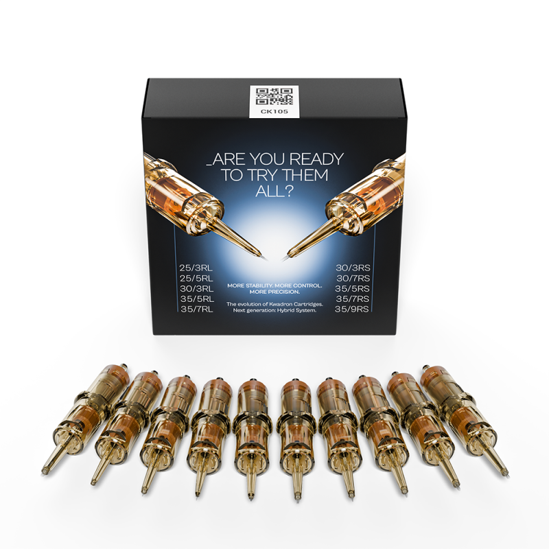 Kwadron Top 10 Pack - Hybrid System – Premium Tattoo Cartridge Needles (10 Pack)