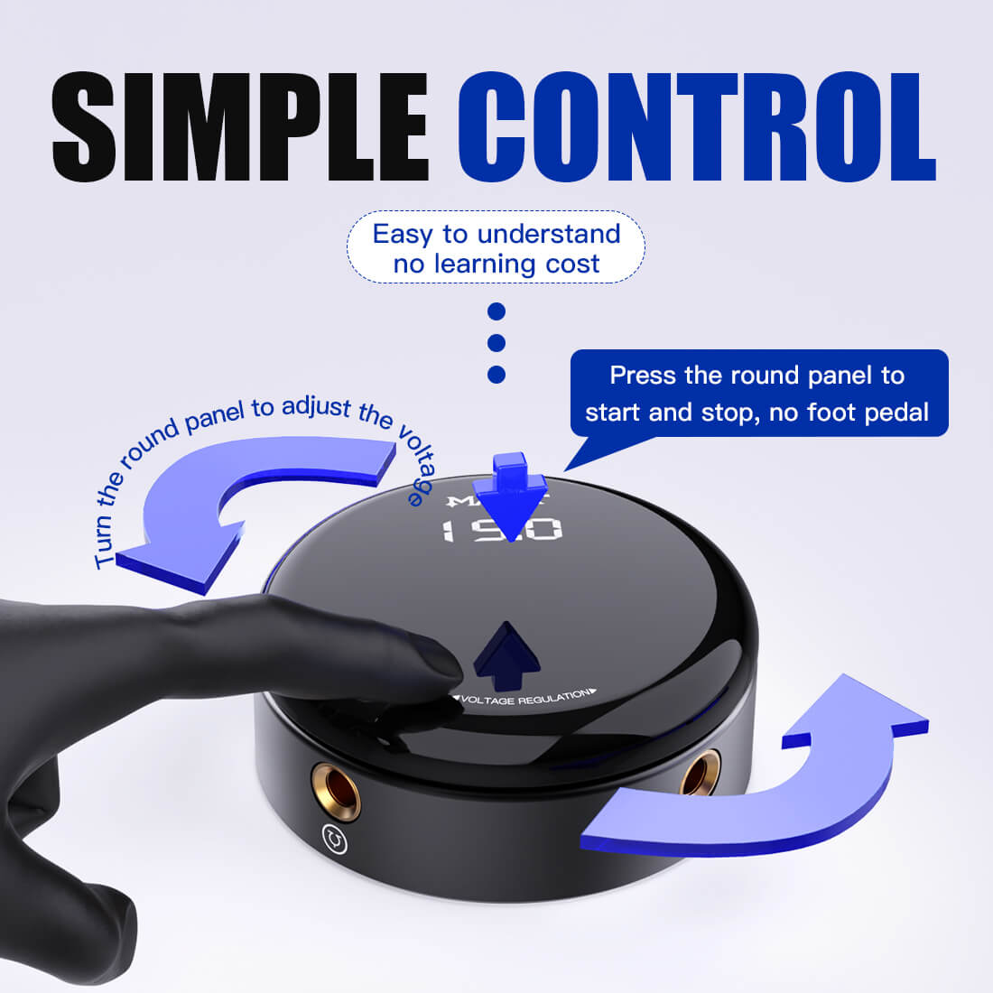 Mast - Circle Tattoo Power Supply - OLED Simple Power for Tattoo Machines
