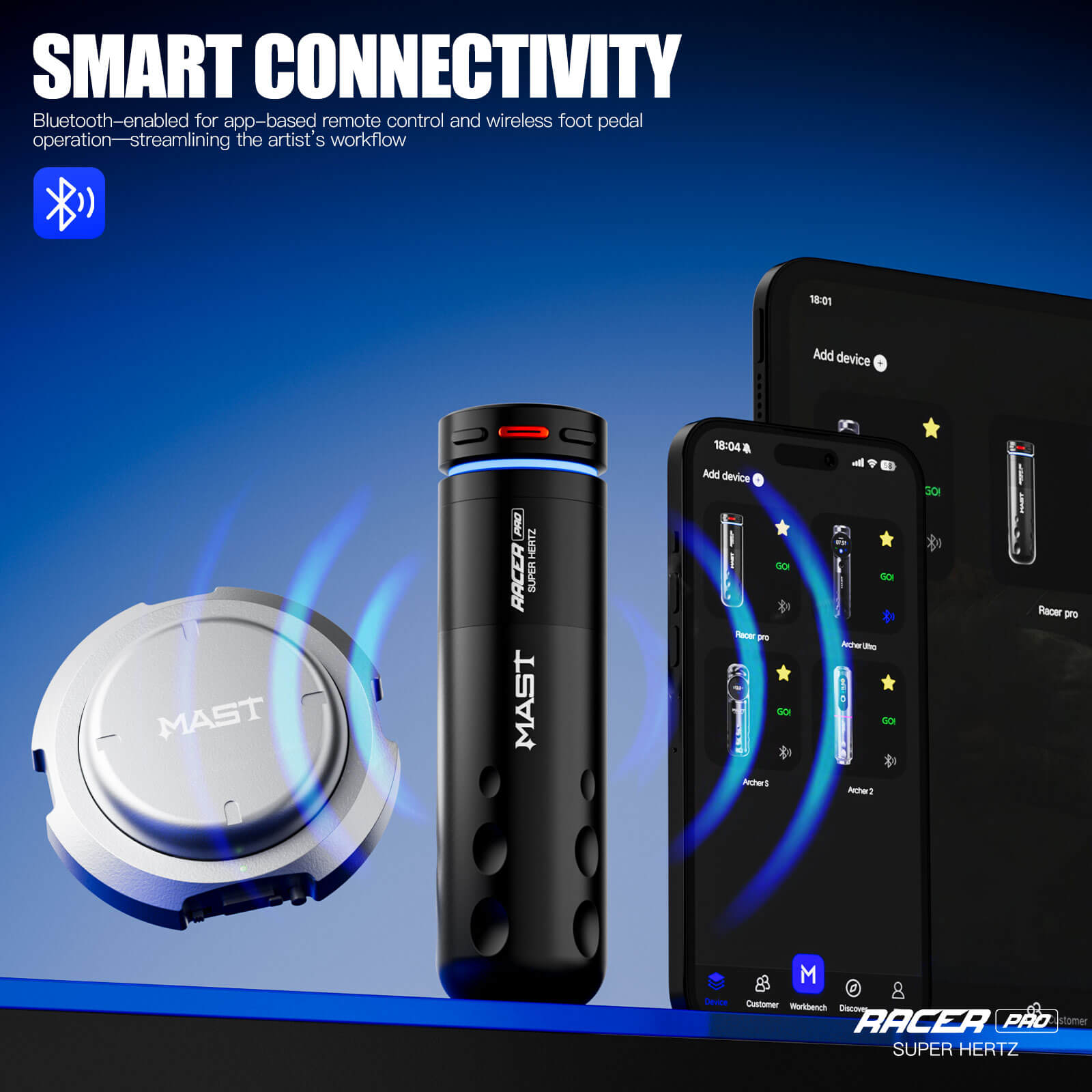 Dragonhawk Mast Racer Pro Wireless Tattoo Pen Machine | 4.2MM Stroke & Single Battery