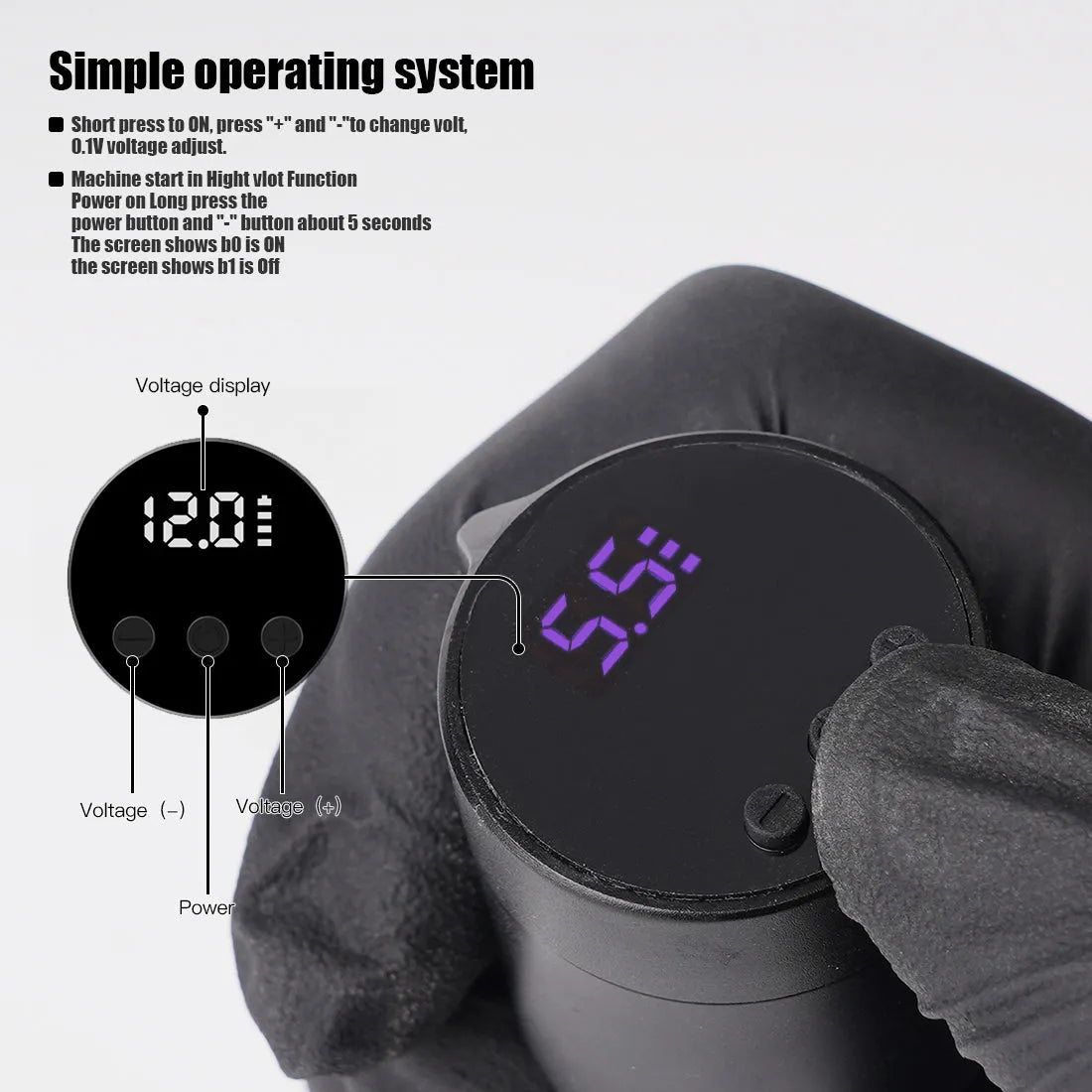 Mast - T1 - Wireless Tattoo Battery - RCA Connection