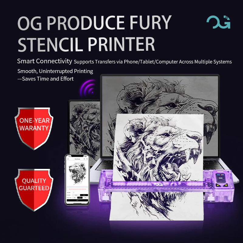 FURY Wireless Tattoo Stencil Printer - OG Produce Secondary image