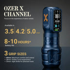 Ozer X Channel tattoo machine in blue