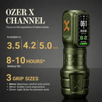Ozer X Channel tattoo machine in green