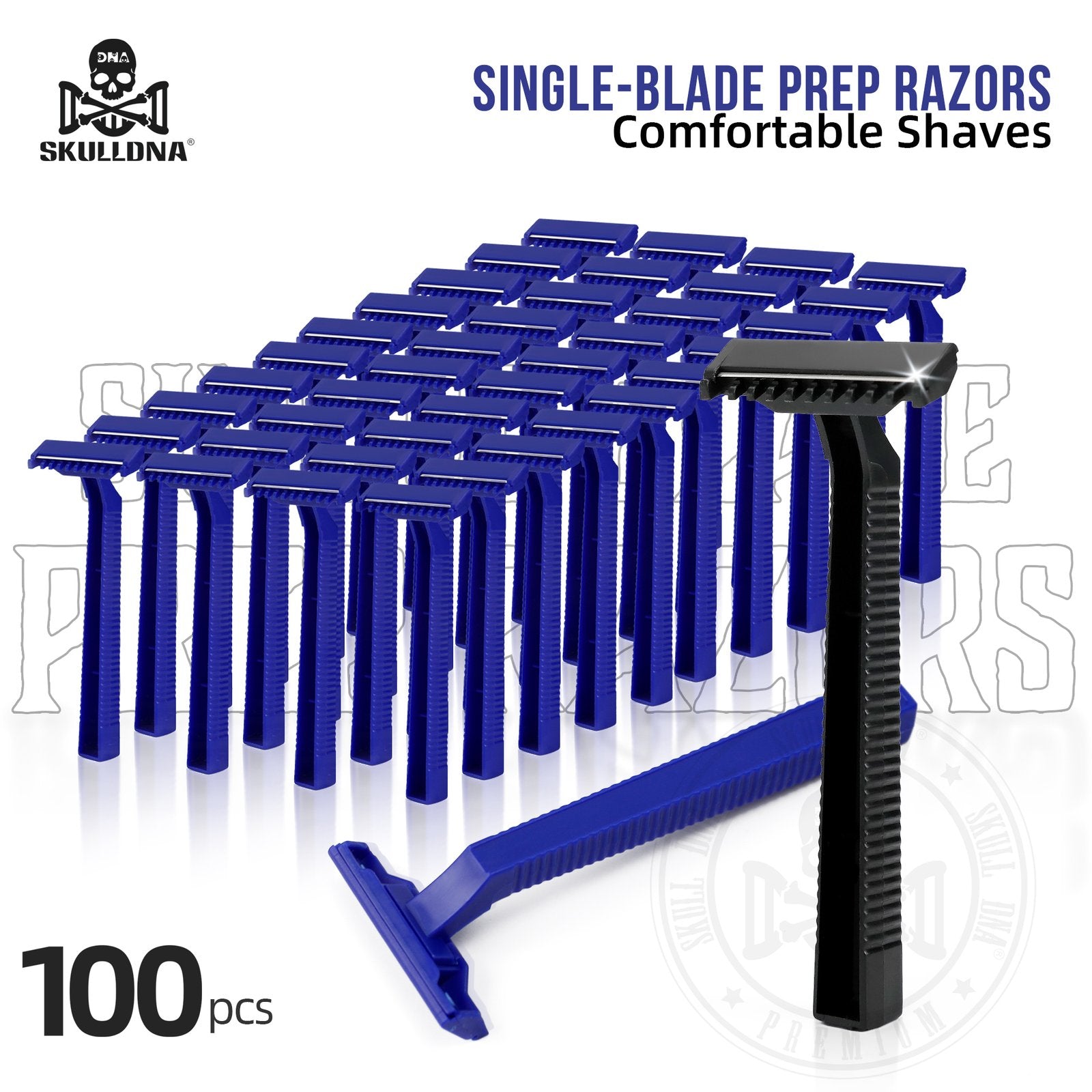 SKULLDNA - Black Prep Razors - 100 per box Secondary image