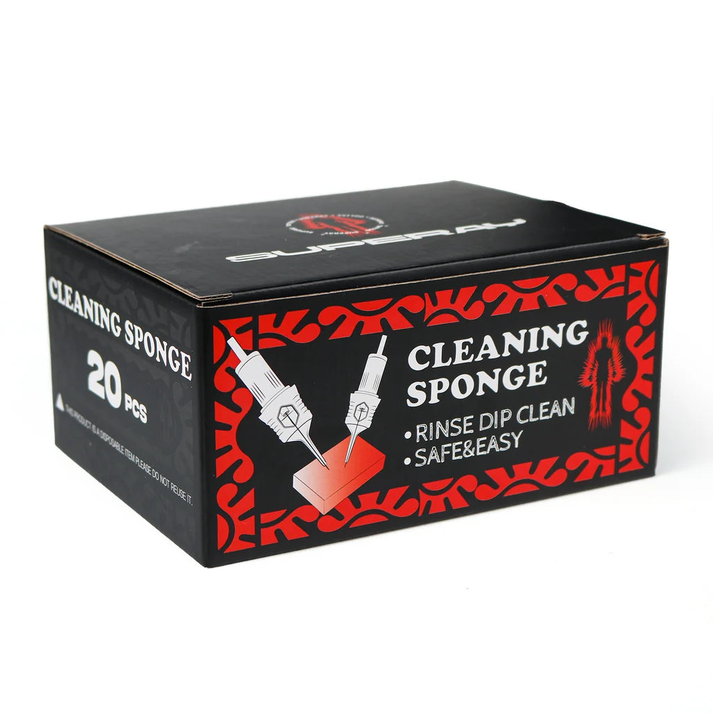 SUPERAY - Tattoo Needle Cleaning Sponge - 20pc