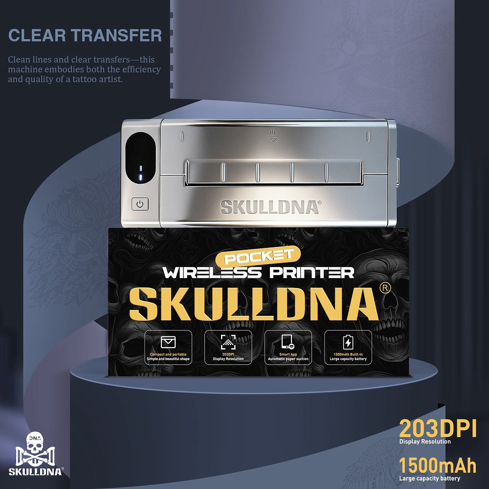 SKULLDNA - Pocket Wireless Bluetooth Printer - Mini Printer