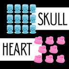Ink Cups - Small Packs - Heart/Skull Shaped Ink Cups- 50pc