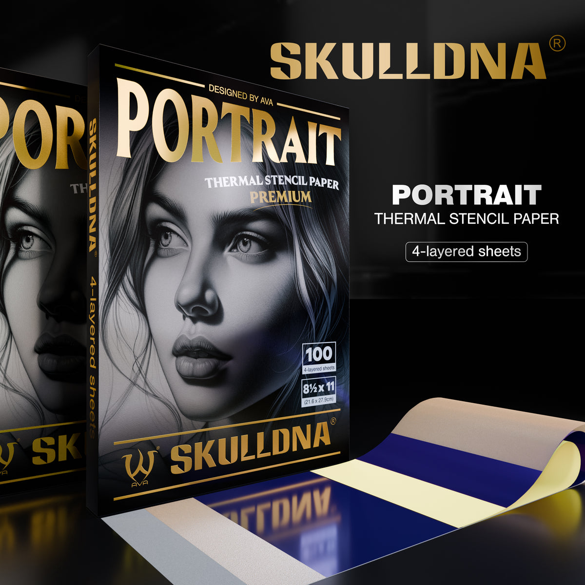 SKULLDNA - Portrait Thermal Transfer Paper - 20pc - For Thermal Printer