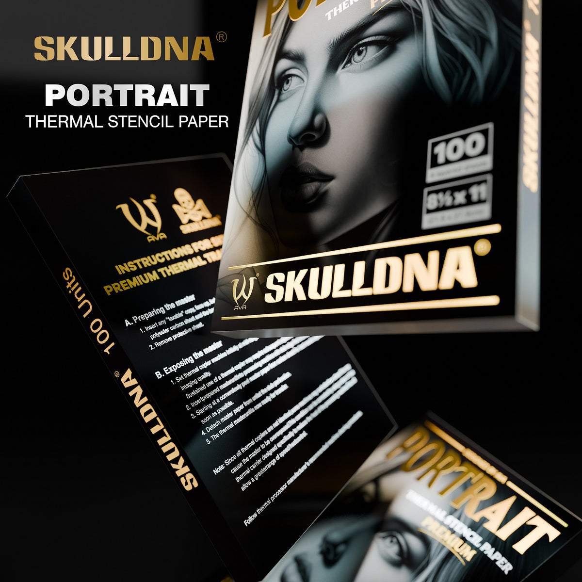 SKULLDNA - Portrait Thermal Transfer Paper - 20pc - For Thermal Printer