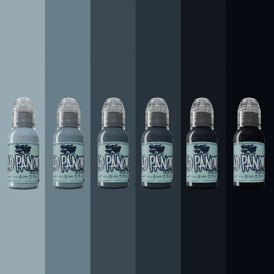 A.D Pancho Pastel Grey Set — World Famous Tattoo Ink — Pick Size Secondary image