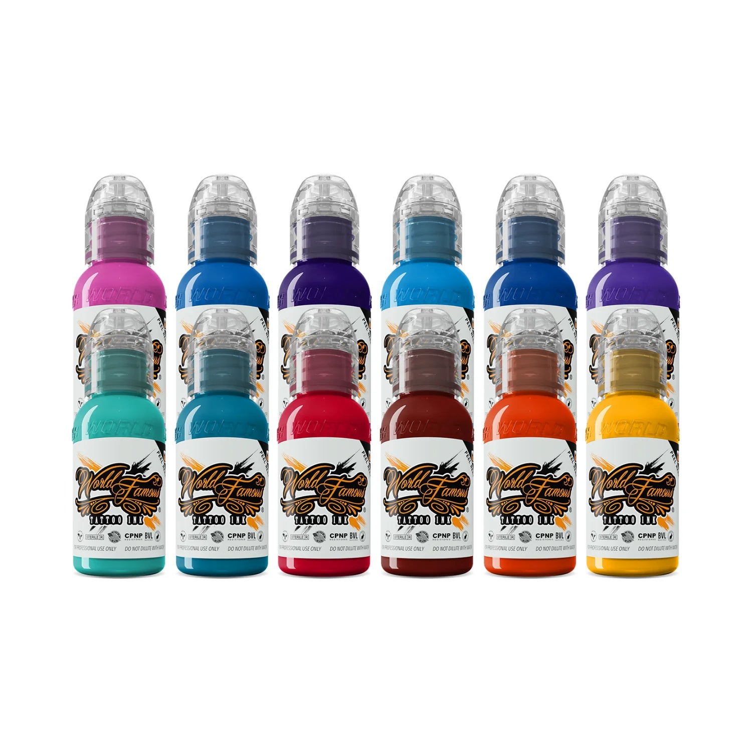 12 Color Primary Set #2 — World Famous Tattoo Ink — 1oz Secondary image