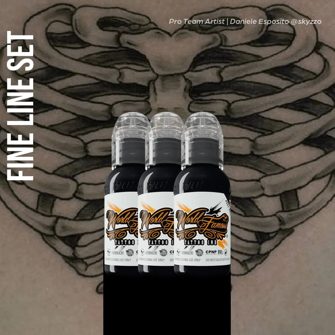 Fine Line Mini Set - World Famous Tattoo Ink - 1oz