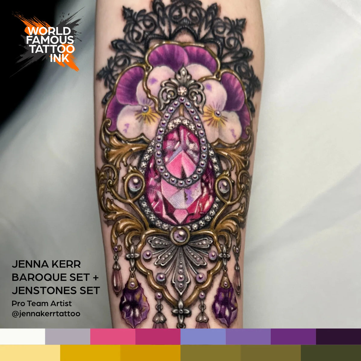 Jenna Kerr's Jenstone Set of 8 - World Famous Tattoo Ink - 1oz