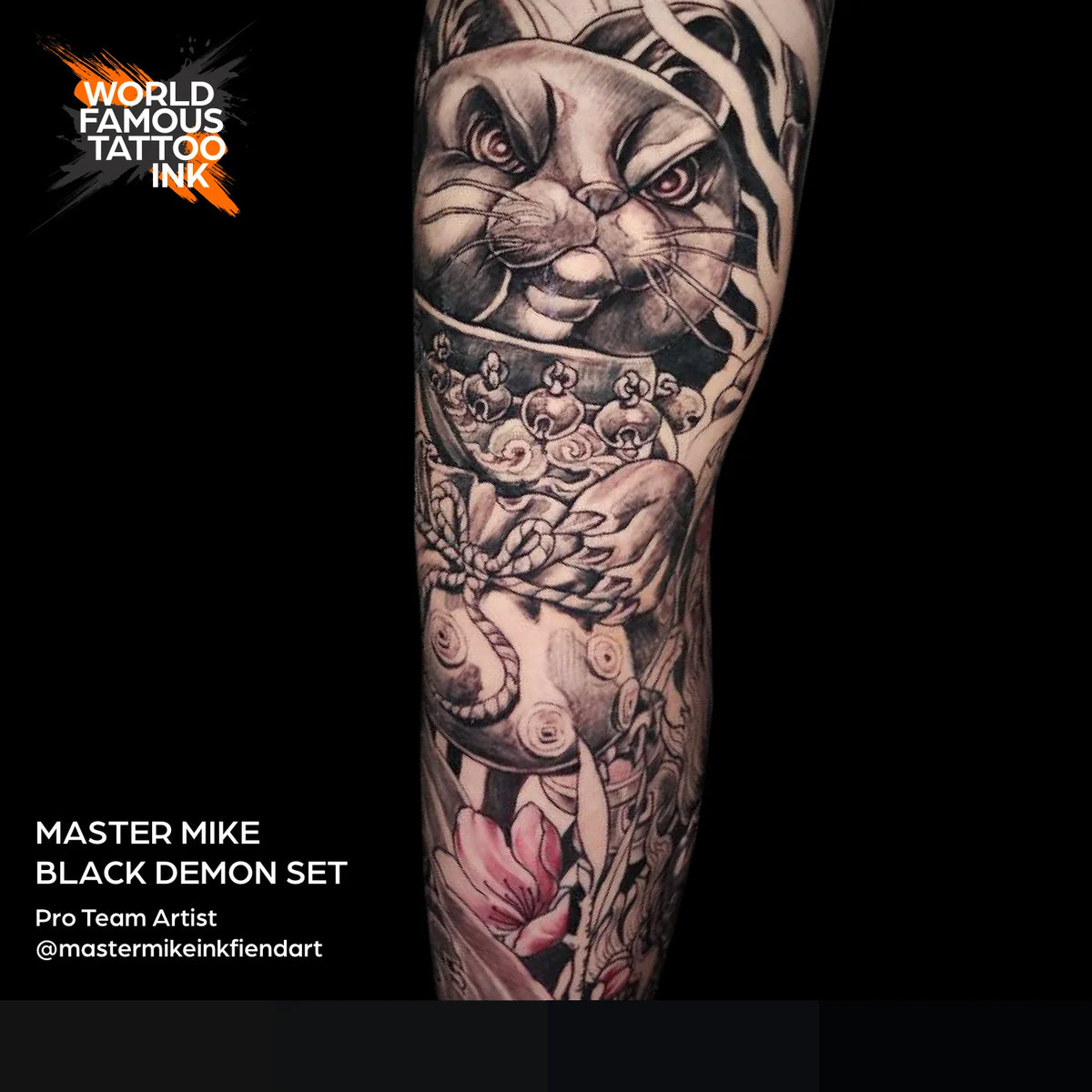 Master Mike Black Demon Set - World Famous Tattoo Ink - 4oz