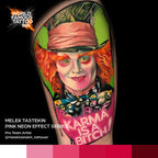 Melek Tastekin's Pink Neon Effect Series Set - World Famous Tattoo Ink- 1oz