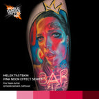 Melek Tastekin's Pink Neon Effect Series Set - World Famous Tattoo Ink- 1oz
