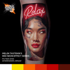 Melek Tastekin's Red Neon Effect Series Set - World Famous Tattoo Ink- 1oz
