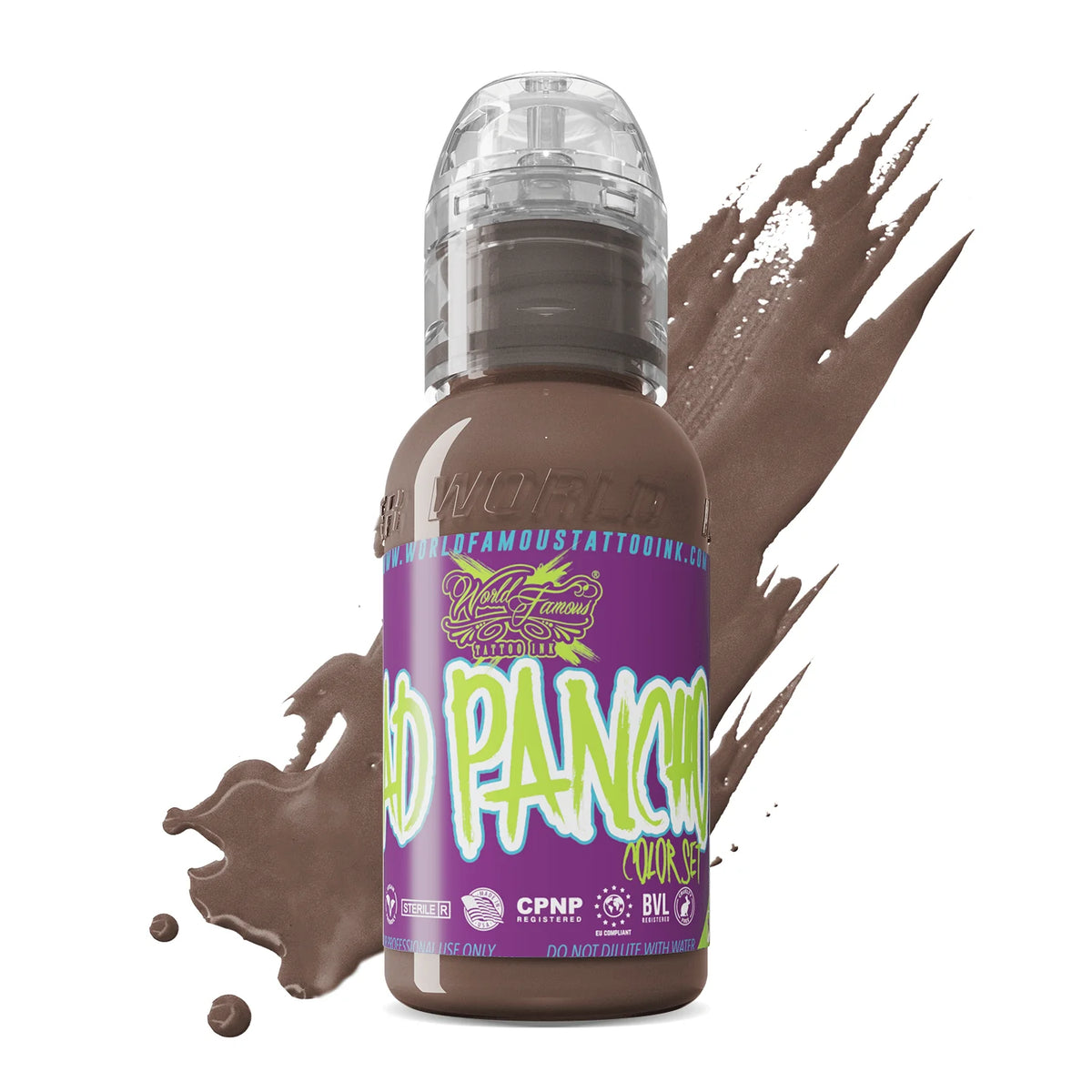 A.D. Pancho Pro Team 16 Color Set - World Famous Tattoo Ink - 1oz