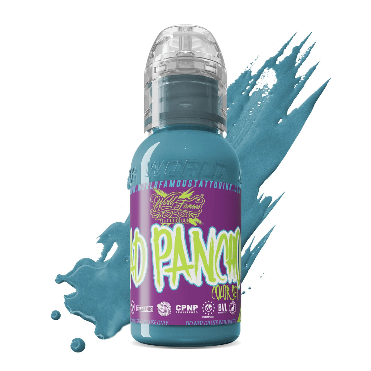 A.D. Pancho Pro Team 16 Color Set - World Famous Tattoo Ink - 1oz