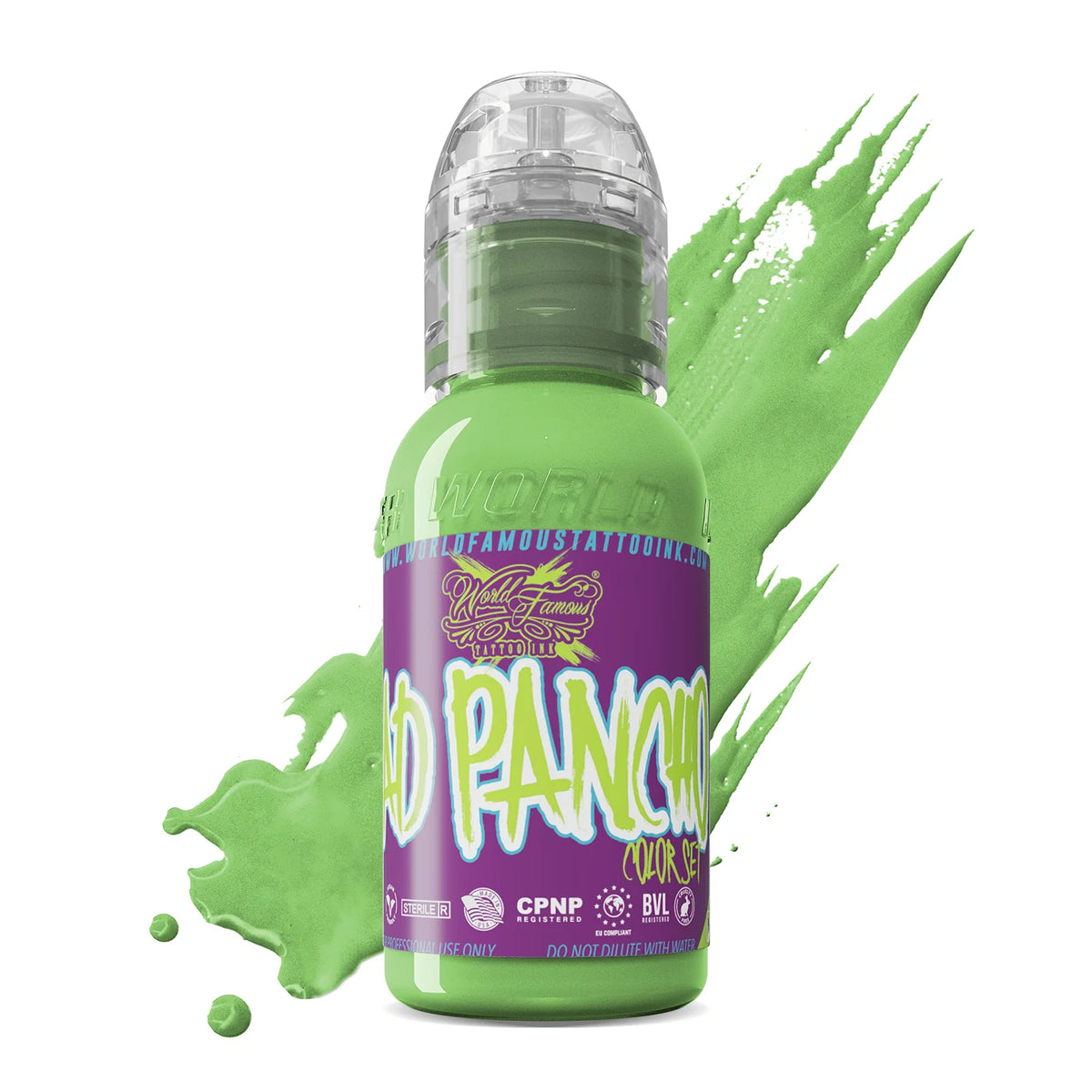 A.D. Pancho Pro Team 16 Color Set - World Famous Tattoo Ink - 1oz