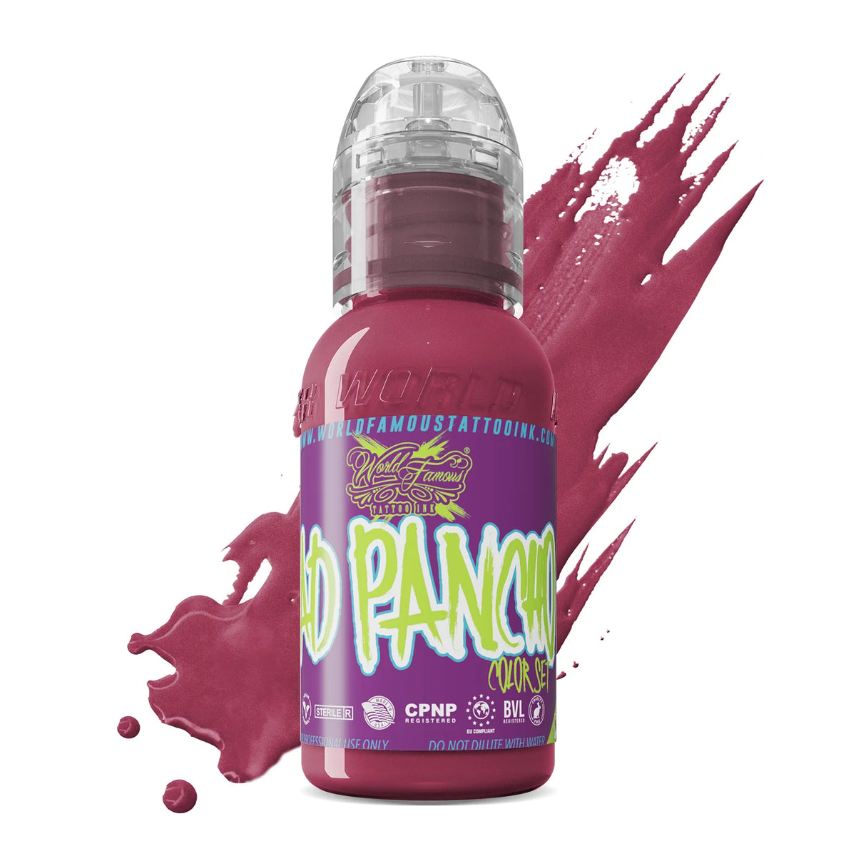 A.D. Pancho Pro Team 16 Color Set - World Famous Tattoo Ink - 1oz