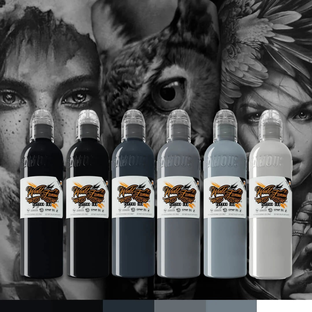 Thomas Carli Jarlier - Noire Ink Set - World Famous Tattoo Ink - 1oz