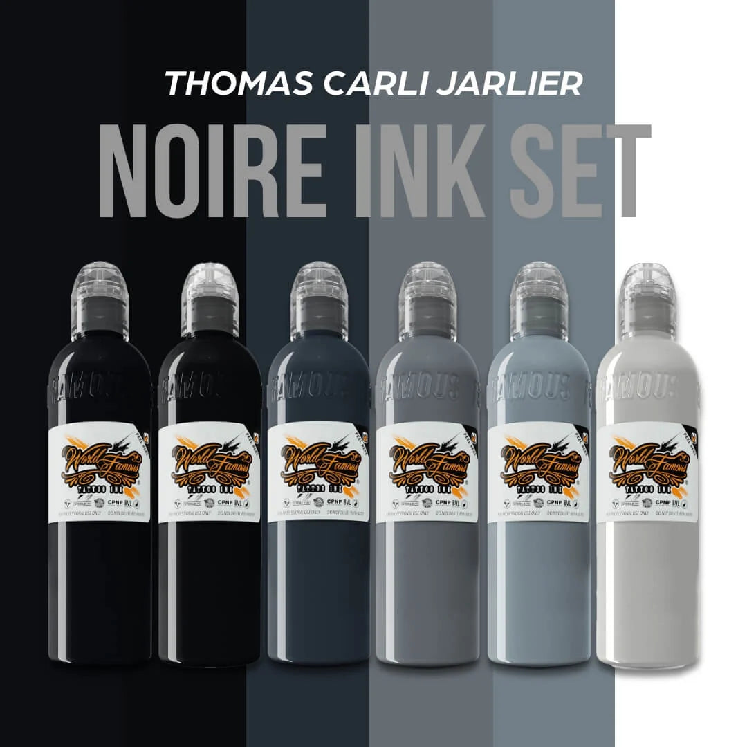 Thomas Carli Jarlier - Noire Ink Set - World Famous Tattoo Ink - 1oz